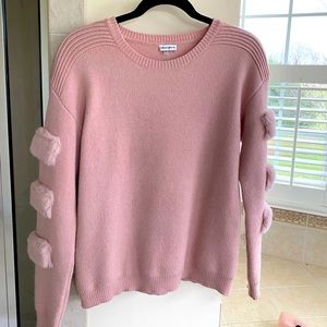 Sioni crewneck mixed media sweater